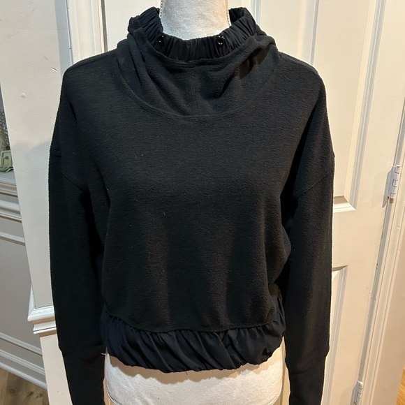 free people movement Tops - FP Movement by Free People Charcoal Ruched Sweatshirt